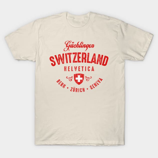 Switzerland Helvetica Bern Zurick Geneva T-Shirt by Designkix